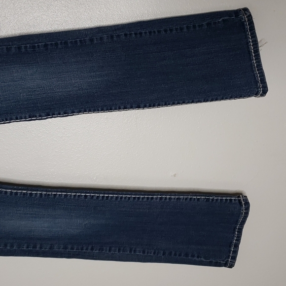 LA Idol White Lace Embellished Boot Cut Jeans Swarovski Crystals Luxury Summer - Picture 8 of 16